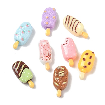 Opaque Resin Imitation Food Cabochons, Crispy Ice Cream