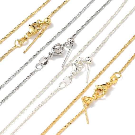 Латунь скручены ожерелья цепи, регулируемые слайдерные ожерелья для женщин