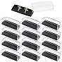 Plastic Storage Boxes with Black Base for Lapel Pins Tie Clips, Rectangle
