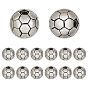 16 шт. 304 бусины из нержавеющей стали, круглый / футбол / футбольный мяч