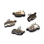 Shell Pendants, with Brass Findings, Elephant, Dyed