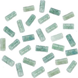 16шт. бусины из натурального жадеита, колонки с цветочным узором