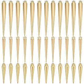 120Pcs 3 Styles Plastic Pendants, Cone Charm