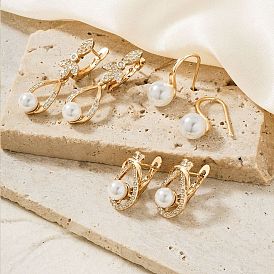 Summer Chic Imitation Pearl Ear Studs Fashion European American Style Earrings