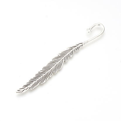 Тибетском стиле сплава закладки, перо, без кадмия и без свинца