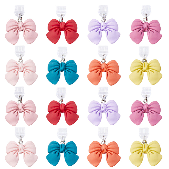 16шт 8 цвета пластиковые мобильные пылезащитные заглушки, смолой подвесками, бантом