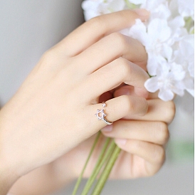 Модные регулируемые манжеты из латуни с микропаве из кубического циркония, звезда Давида