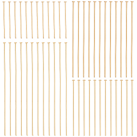 160шт. 4 стили латунные штифты с плоской головкой, долговечный