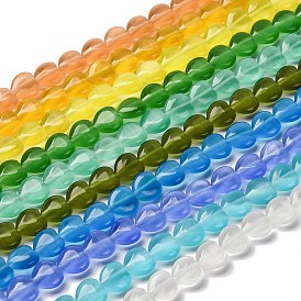 Стеклянные бусины, имитации кошачьего глаза , сердце