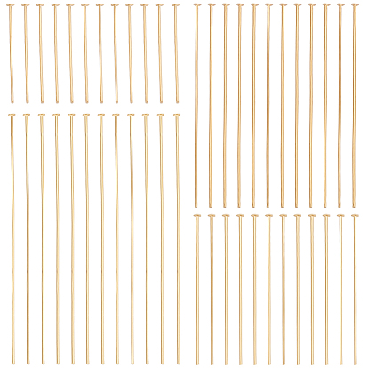 160шт. 4 стили латунные штифты с плоской головкой, долговечный