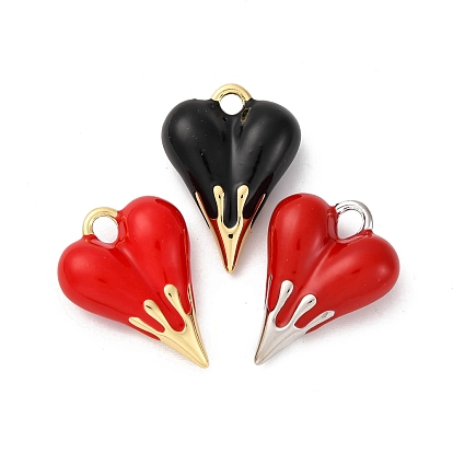 Латунь эмаль подвески, шарма сердца, стойки покрытие, без свинца и без кадмия, долговечный