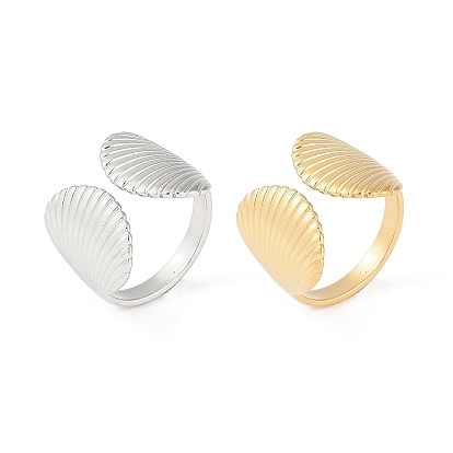 Ионное покрытие (IP) 304 открытые манжеты в форме раковины из нержавеющей стали, для женщин