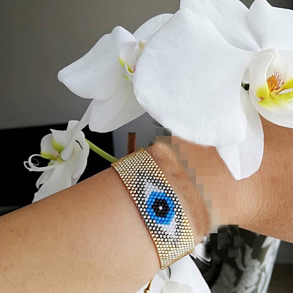 Boho Antique Beaded Lucky Eye Handmade Bracelet for Women