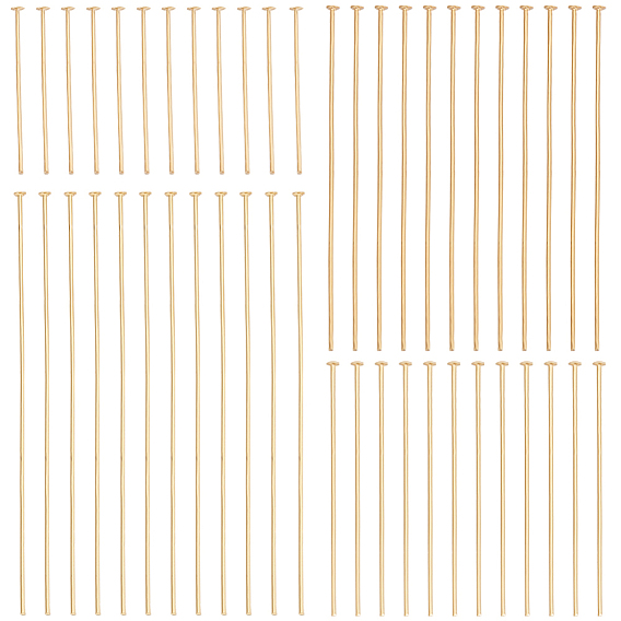 160шт. 4 стили латунные штифты с плоской головкой, долговечный
