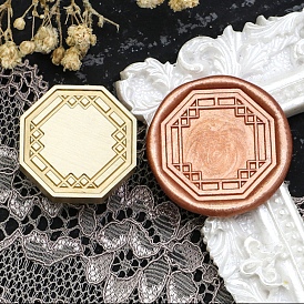 Octagon Frame Brass Stamp Heads, for Wax Seal Stamp, Wedding Invitations Making