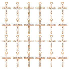 40подвески из сплава с кристаллами и стразами, крест прелести, без кадмия и без свинца