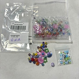 150Stück 15Stile handgefertigte Lampwork Perlen Sets, Mischformen