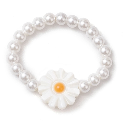 Круглые ракушечные жемчужины растягивающиеся кольца, Кольца для женщин из натуральных пресноводных ракушек