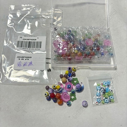 150Stück 15Stile handgefertigte Lampwork Perlen Sets, Mischformen