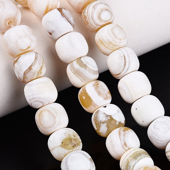Natural Agate Beads Strands, Barrel, Dyed & Heated