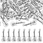 100 pendentifs en alliage de style tibétain, charmes de guitare