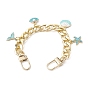Aluminum Curb Chains Purse Straps, with Ocean Theme Alloy Enamel Charms