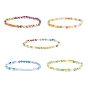 Sparkling Glass Beaded Stretch Bracelet for Women