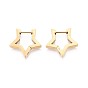 Серьги из 304 нержавеющей стали, звезда, ионное покрытие (ip)