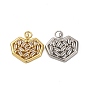 Латунные микро проложить кубического циркония подвески, сердце, с целью перехода в кольце, долговечный, без кадмия и без свинца, стойки покрытие
