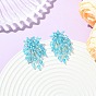 Плетеные серьги-гвоздики с цветком из бисера, 304 серьги-гвоздики из нержавеющей стали для женщин