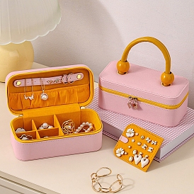 Imitation Leather Jewelry Boxes, Jewelry Storage Supplies, Rectangle