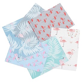 Flamingo Pattern Cotton Fabric, for Patchwork, Sewing Tissue to Patchwork, Rectangle