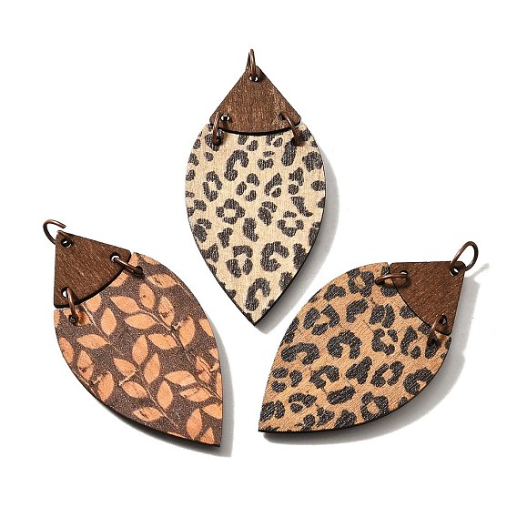 Большие подвески из тополя с принтом, Очарование лошадиных глаз, с целью перехода в кольце