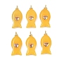 Colgantes de piedras preciosas, Dijes de pez con hallazgos de circonita cúbica micropavé de latón, larga duración plateado, dorado, sin plomo y cadmio