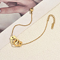201 Stainless Steel Handcuffs Link Bracelets for Daily Wear and Office
