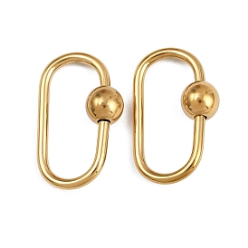 304 из нержавеющей стали винтовые застежками, ионное покрытие (ip), овальная с круглыми подвесками