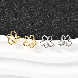 Полые цветы 925 серьги-гвоздики из стерлингового серебра