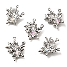 Подвески из сплава и страза, бабочка, cmолой