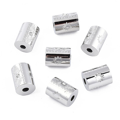 316 бусины из хирургической нержавеющей стали, с кристально горный хрусталь, колонка