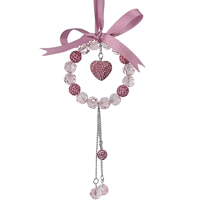 Подвесные украшения из стекла и страз, для украшения зеркала заднего вида автомобиля