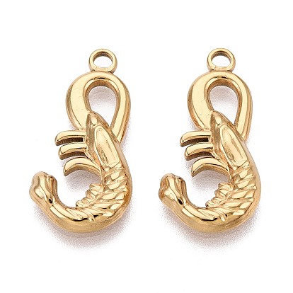 304 подвески из нержавеющей стали, очарование лобстера, ионное покрытие (ip)