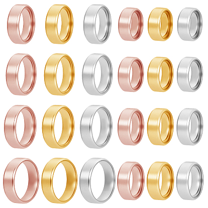 24 шт. 24 стили перстней из нержавеющей стали для женщин