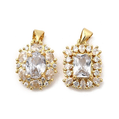 Латунные микро проложить кубического циркония подвески, без свинца и без кадмия, долговечный, реальный 18 k позолоченный