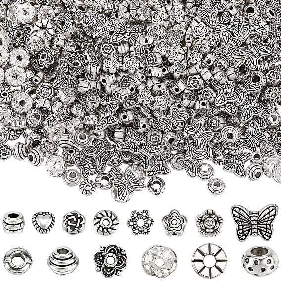 700 шт 14 стили бусины из сплава в тибетском стиле, разнообразные