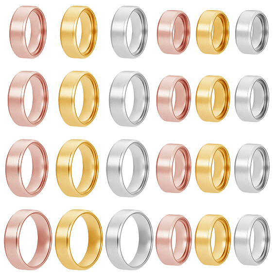 24 шт. 24 стили перстней из нержавеющей стали для женщин