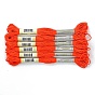 6 Skeins 6-Ply Embroidery Foss, Luminous Polyester Cord, Embroidery Thread