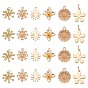 24Stk. Messing-Charms im 6-Stil, mit Ringe springen, langlebig überzogen, Blume