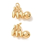 Brass Pendants, Bowling Charms, Rack Plating, Long-Lasting Plated, Lead Free & Cadmium Free