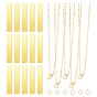 Unicraftale DIY Stamping Blank Tag Pendant Necklace Makings Kits, with Iron Jump Rings, Brass Pendants & Cable Chains Necklace Makings