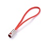 Mobile Phone Strap, Colorful DIY Cell Phone Straps, Nylon Cord Loop with Alloy Ends, 45mm